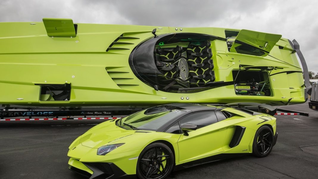 combo lamborghini Aventador SV bateau Gino Gargiulo