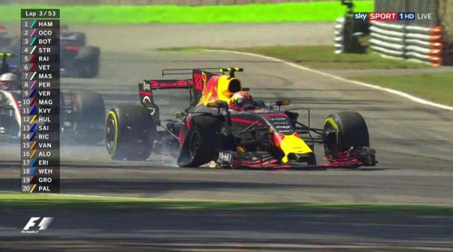 Grand Prix d’Italie 2017 - Verstappen pneu crevé
