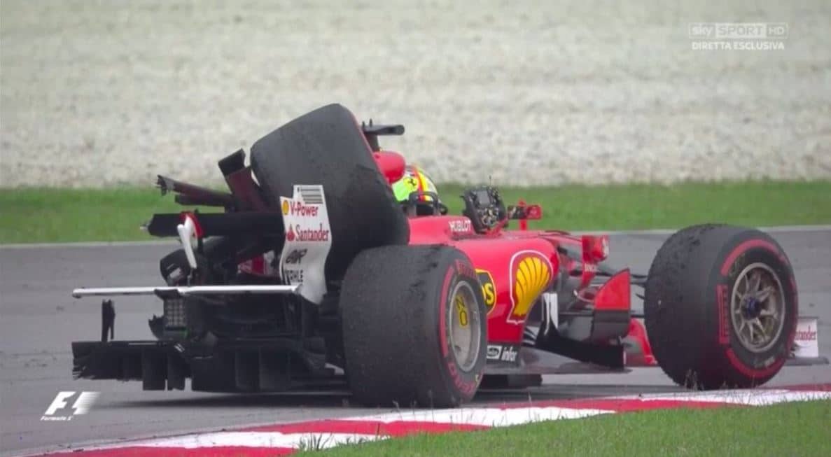 Crash de Sebastian Vettel au Grand Prix de Malaisie 2017