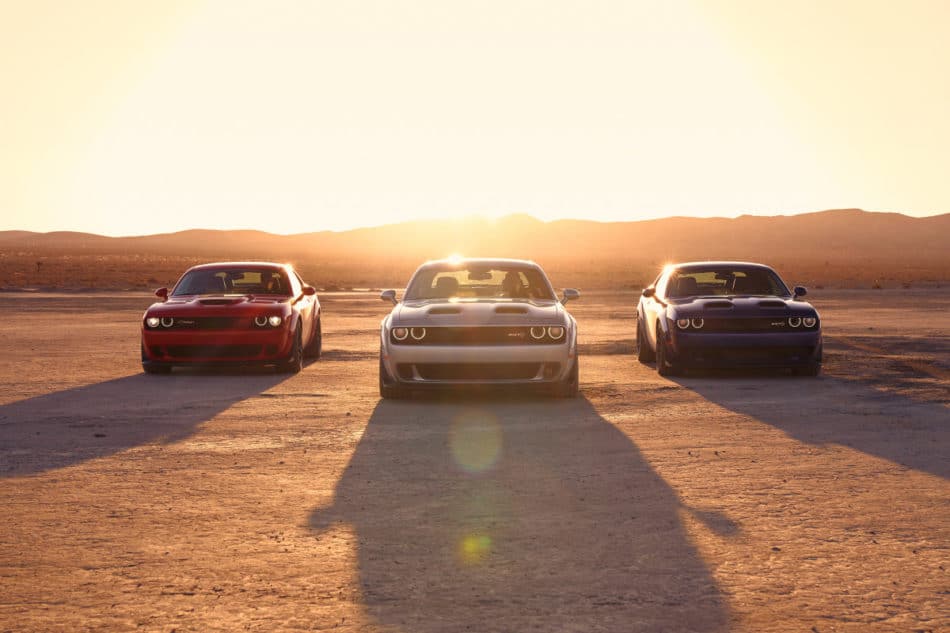 Trois Challenger Hellcat Redeye