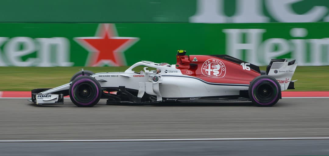 L'alfa Romeo de Charles Leclerc