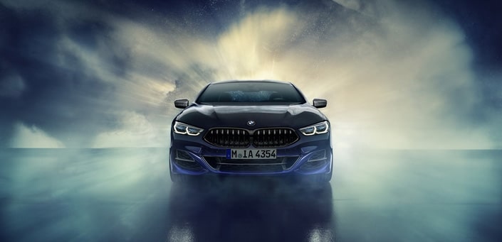 BMW m850i night sky de face