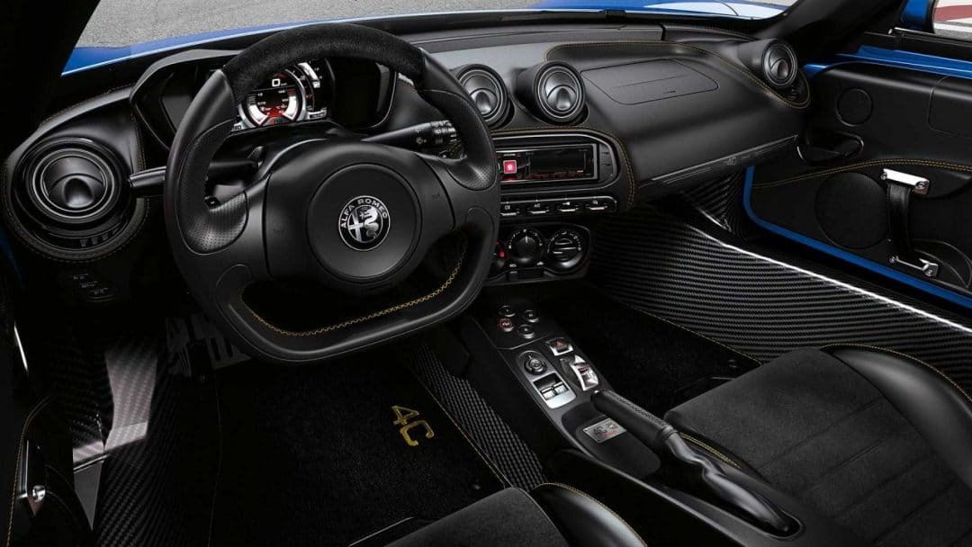 Intérieur de l'Alfa Romeo 4C Spider Italia (2020)