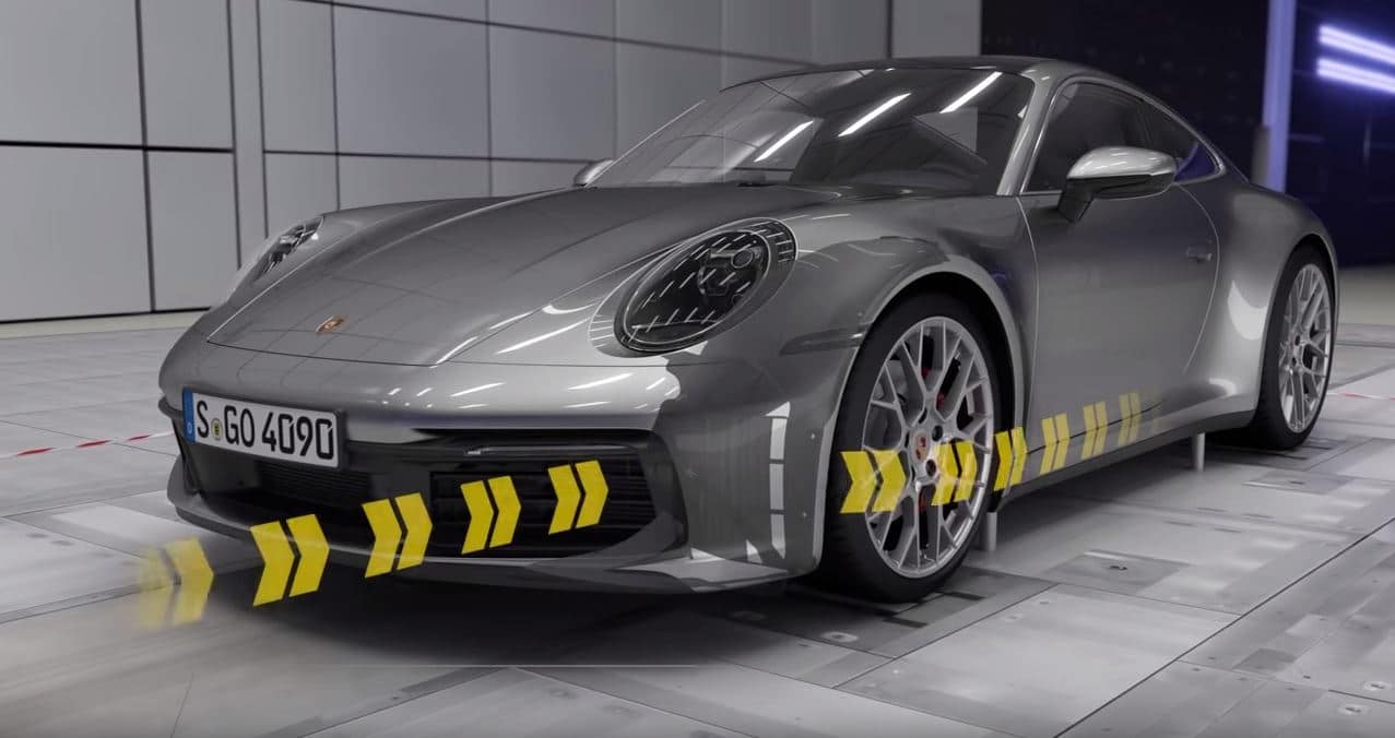 Aérodynamisme de la 911 expliqué par Porsche