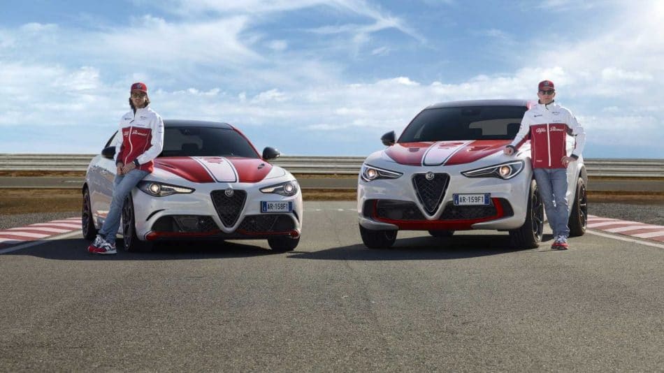 Stelvio Quadrifoglio, Giulia Quadrifoglio Alfa Romeo Racing avec Kimi Raikkonen et Antonio Giovinazzi