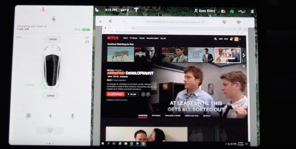 Netflix et YouTube disponible dans toutes les Tesla
