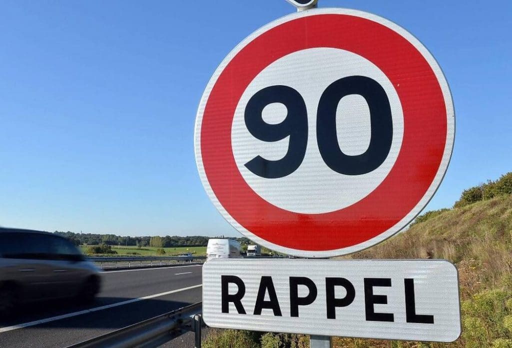 Retour des 90 km/h et départements concernés