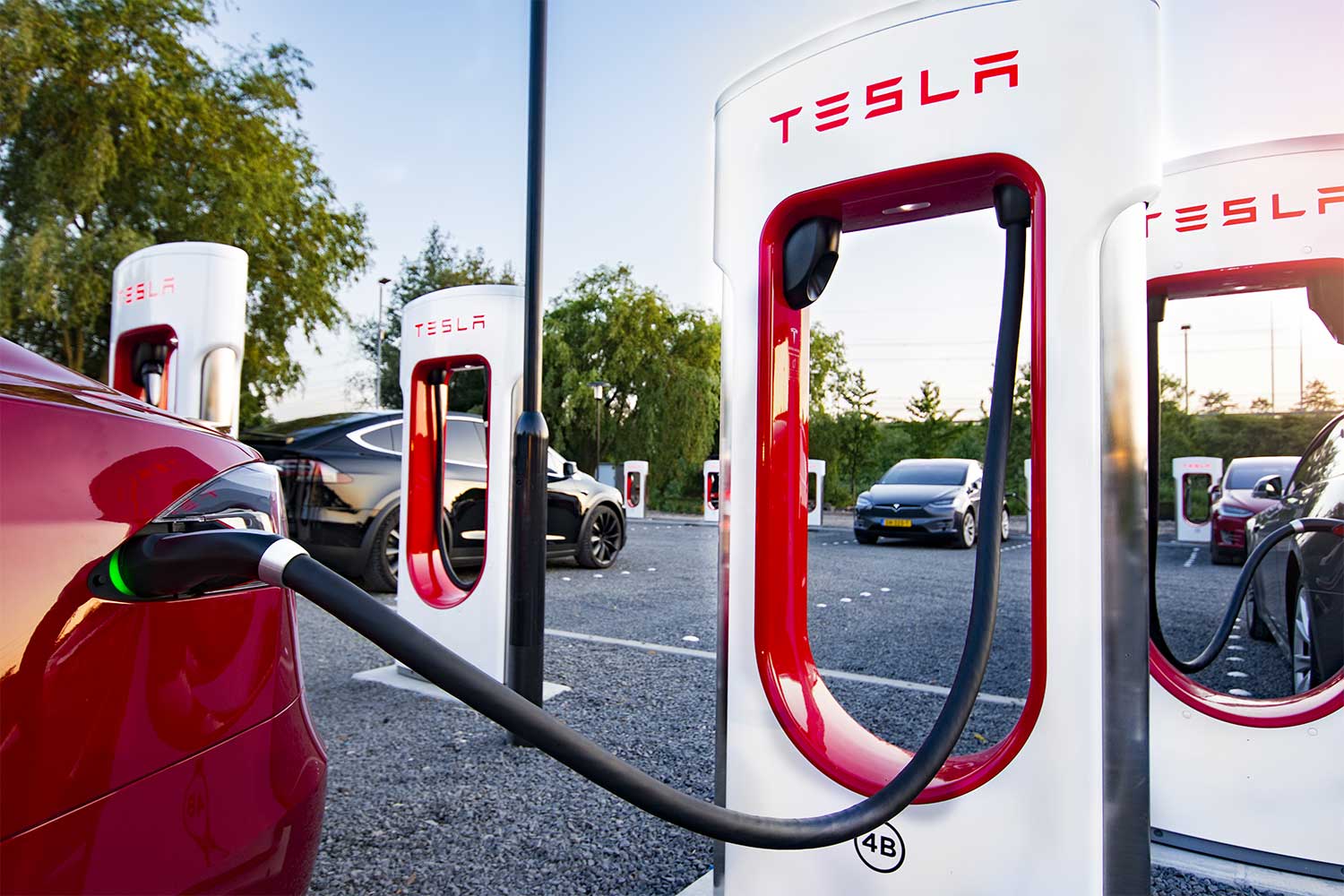 tesla superchargers