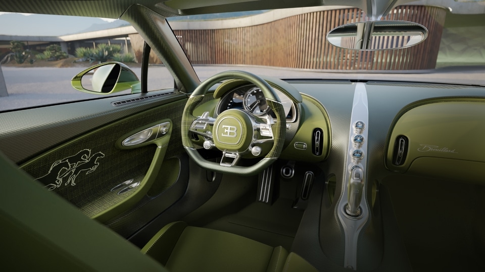 Intérieur de la Bugatti Brouillard