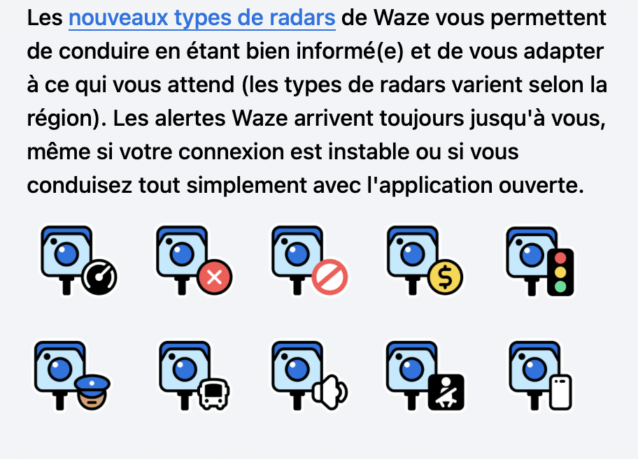 Waze radars